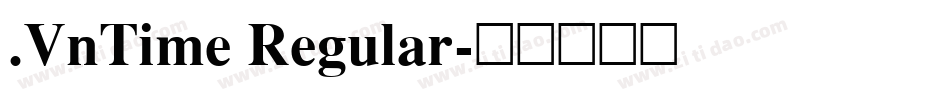 .VnTime Regular字体转换